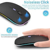 Rechargeable LED Bluetooth 5.1/2.4G Wireless Mouse, Silent, 800/1200/1600 DPI, USB-C